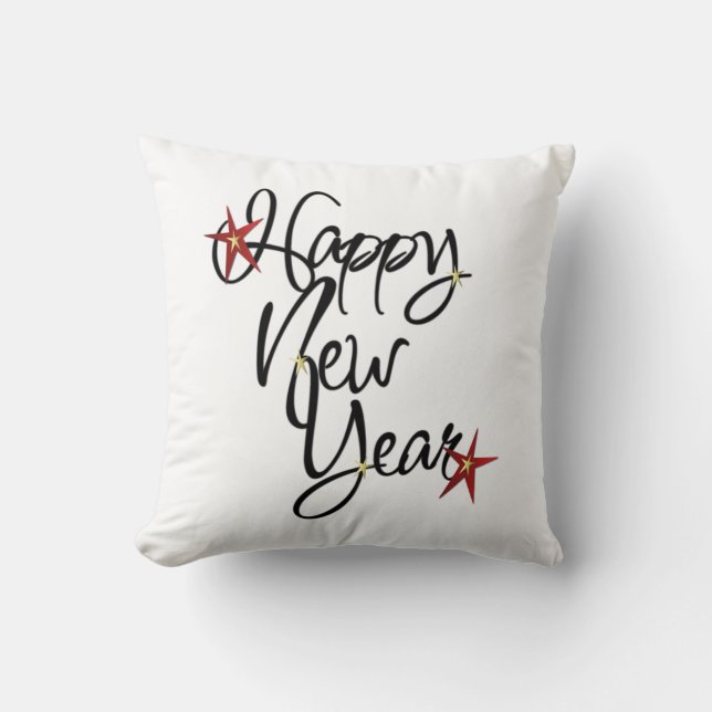 HAPPY NEW YEAR PILLOW - DOUBLE-SIDED! (Front)