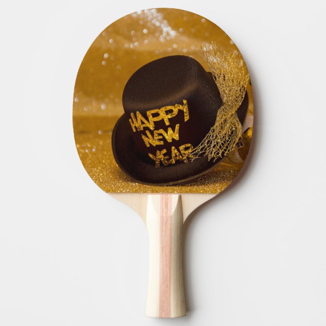 happy new year ping pong paddle (Front)