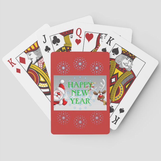 Happy New Year Playing Cards (Back)