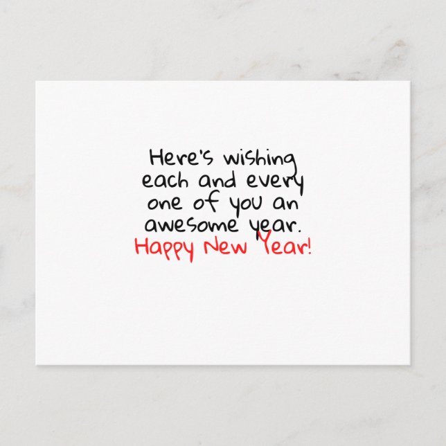 HAPPY NEW YEAR POSTCARD (Front)