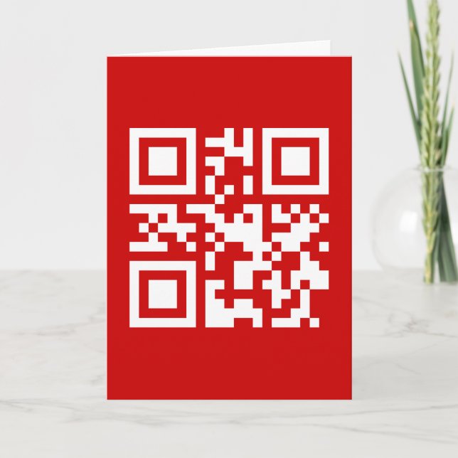 Happy New Year! -- QR Code Holiday Card (Front)