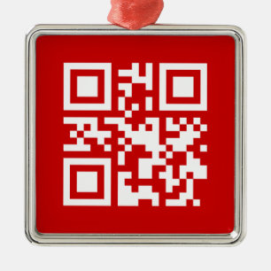 Happy New Year! -- QR Code Metal Tree Decoration