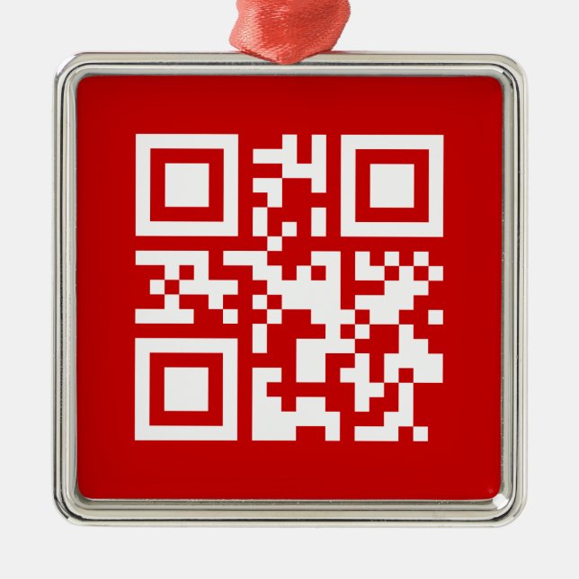 Happy New Year! -- QR Code Metal Tree Decoration (Front)