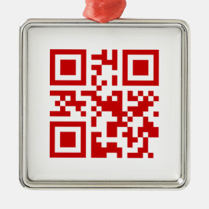 Happy New Year! -- QR Code Metal Tree Decoration