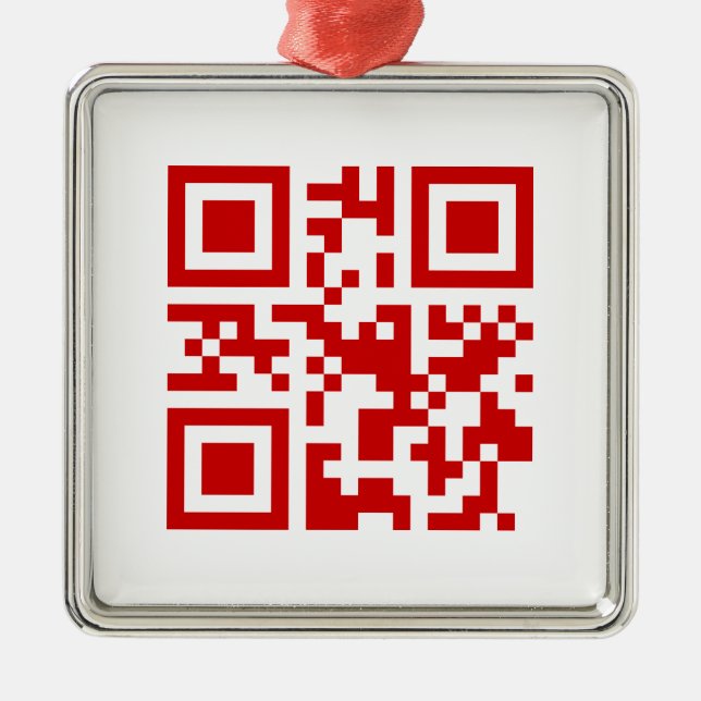 Happy New Year! -- QR Code Metal Tree Decoration (Front)