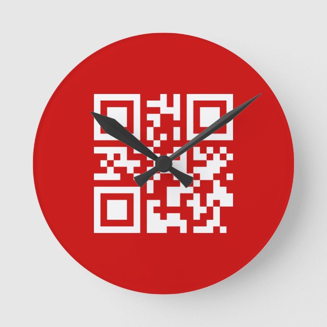 Happy New Year! -- QR Code Round Clock (Front)