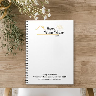 Happy New Year Real Estate Budget Marketing Notebook
