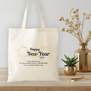 Happy New Year Real Estate Client Appreciation Tote Bag