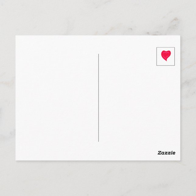 Happy New Year ~ribbon heart ~ Postcard (Back)