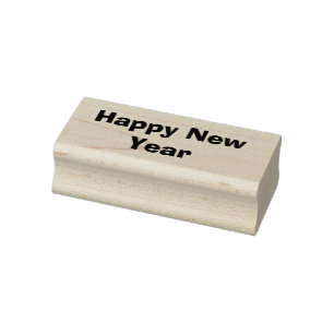Happy New Year Rubber Stamp