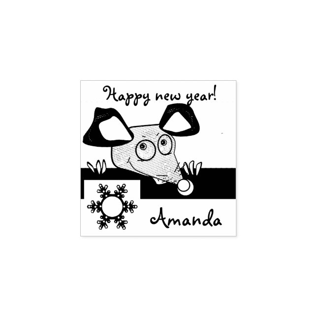 Happy new year! rubber stamp (Imprint)
