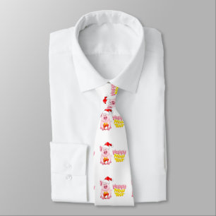 happy new year santa claus christmas pig tie
