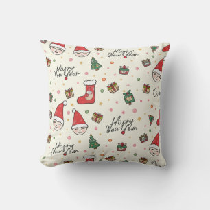 Happy New Year Santa Cushion