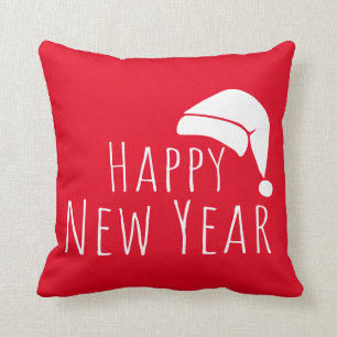 Happy New Year Santa Hat Cushion