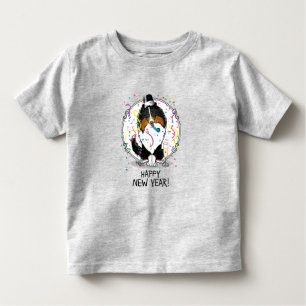 Happy New Year Shetland Sheepdog (tri colour) Cute Toddler T-Shirt