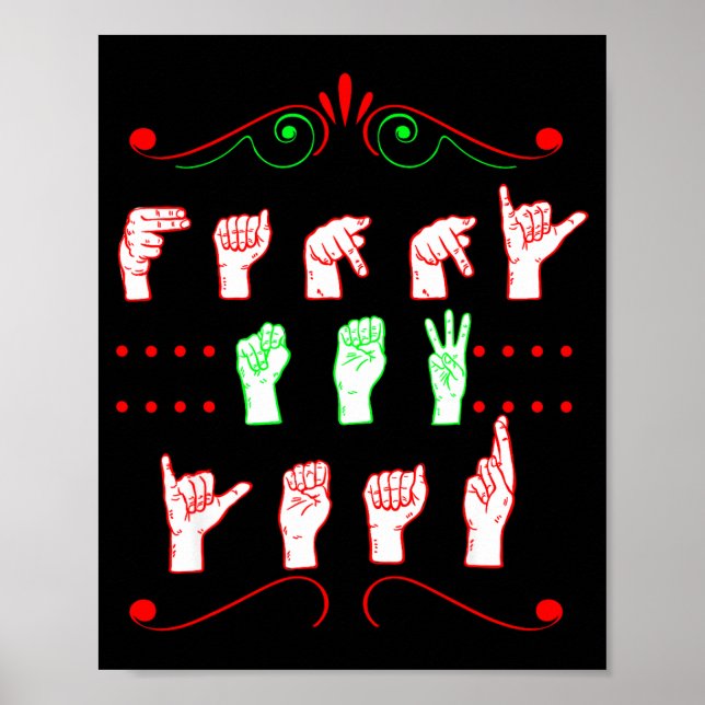 Happy New Year Sign Language Illustration (Front)