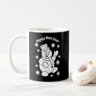 Happy New Year Snowman Coffee Mug