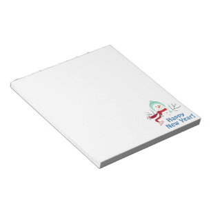 Happy New Year Snowman Notepad