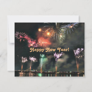 Happy New Year, Spectacular Fireworks, Card