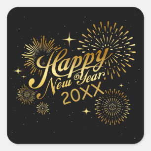 Happy New Year  Square Sticker