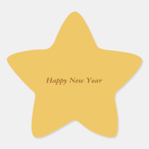 Happy New Year Star Sticker