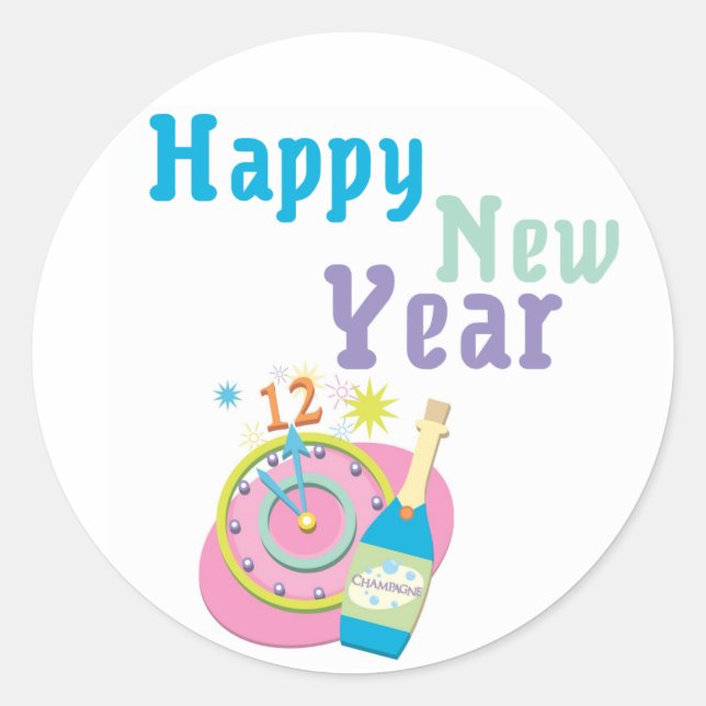 Happy New Year Stickers (Front)