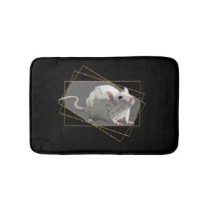 happy new year, stylish, black, gold, 2020, year bath mat