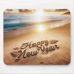Happy New Year Sunrise Mouse Pad