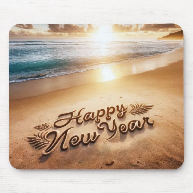 Happy New Year Sunrise Mouse Pad (Front)