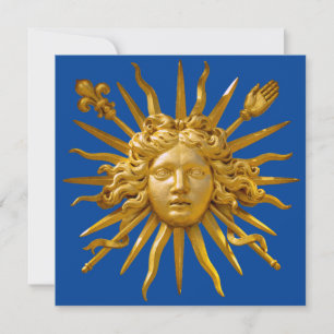 Happy New Year / Symbol of Louis XIV the Sun King Holiday Card