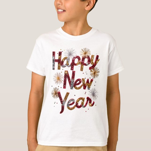 Happy new year t-shirt kids  (Front)
