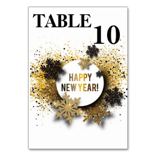 Happy New Year Table Number