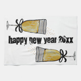 Happy New Year Tea Towel