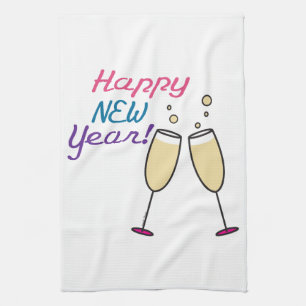 Happy New Year Tea Towel