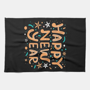 Happy New Year Tea Towel