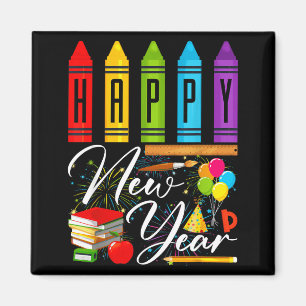 Happy New Year Teacher Fireworks New Years Eve Par Magnet