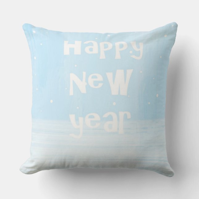 happy new year text art cushion (Front)