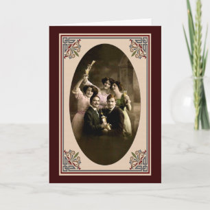 Happy New Year Toast Holiday Card