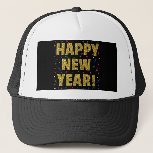 Happy New Year Trucker Hat (Front)