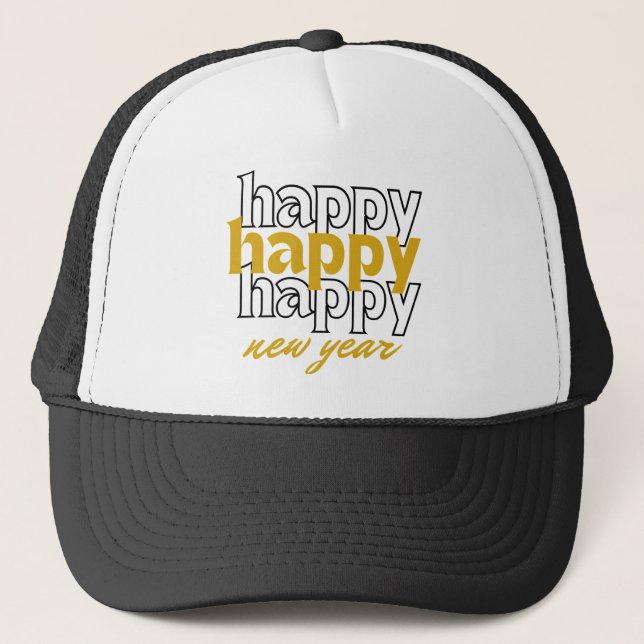 Happy New Year Trucker Hat (Front)
