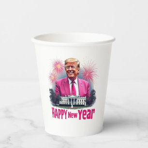 Happy New Year Trump Inauguration Day 2025 Paper Cups