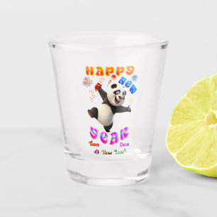 Happy New Year Turn Over A New Leaf Shot Glass