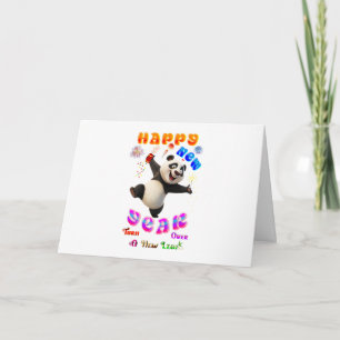 Happy New Year Turn Over A New Leaf Thank You Card