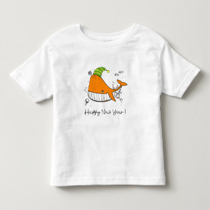 happy new year - whale lover toddler T-Shirt