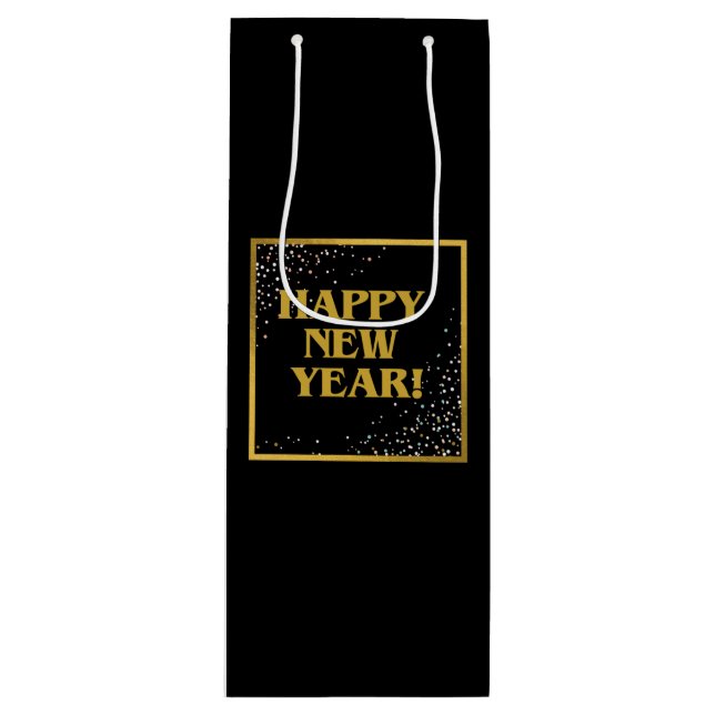 Happy New Year Wine Gift Bag (Front)