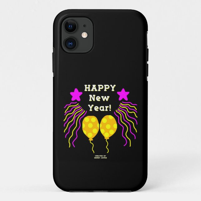 Happy New Year Wishes Apple iPhone 11 Case (Back)