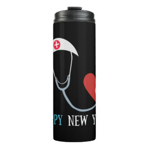Happy new year wishes for nurse meme Doctor day   Thermal Tumbler