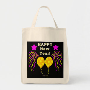 Happy New Year Wishes Grocery Tote Bag