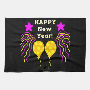 Happy New Year Wishes Kitchen Towel