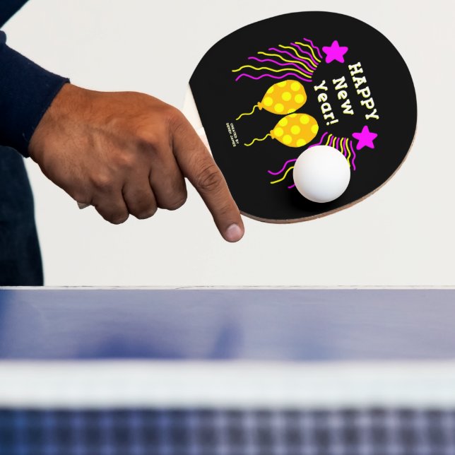 Happy New Year Wishes Ping Pong Paddle (Insitu)